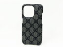 【未使用品】 グッチ アイフォンケース iPhone15 Pro 760213 オフィディア グレー ブラック メンズ レディース 未使用品 GUCCI スマホ...