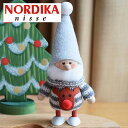 【送料無料】 ノルディカニッセ ニットセーターサンタ（トナカイ） 北欧 雑貨 クリスマス 飾り インテリア 人形 サンタクロース セーター サンタ ホワイト グレー トナカイ ノルディカ ニッセ nisse おしゃれ ナチュラル 可愛い シンプル 小さい ギフト プレゼント 妖精