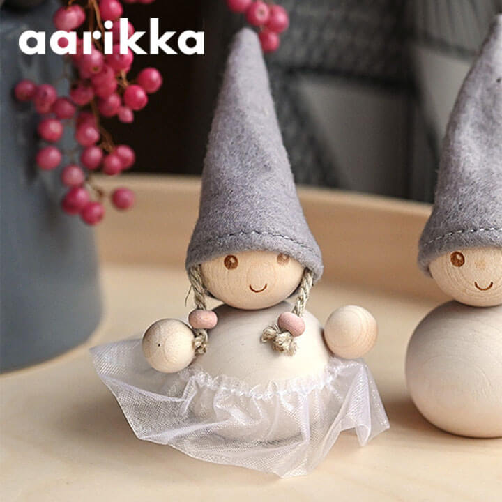 PAKKANEN BALLERINA9cm 【送料無料】 aarikka 木製 フィンランド製 クリスマス プレゼント 北欧雑貨 パ..