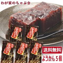 わかやま 小豆 蒸し ようかん 5個　　〜送料無料 小豆蒸し羊羹 小豆羊羹 あずきむしようかん あずきようかん 羊かん 羊羹 和菓子 スイーツ お菓子 お茶うけ ポイント消化