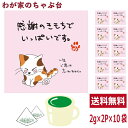 感謝のきもちでいっぱいです 緑茶 ティーバッグ 抹茶入り 10袋セット(1袋2g×2個) お茶 お徳用 深蒸し茶 ティーパック メッセージ付 送料無料 静岡茶 掛川茶 水出し緑茶 冷茶 茶葉 深むし茶
