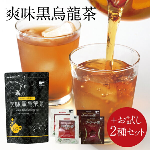 【特別セット／期間限定大特価】爽味黒烏龍茶 ポット用50個入＋ヘルシーボお試しサイズ＋メタ褒め茶プラスお試しサイズ (体脂肪が気になる方の プーアール茶 ヘルシーボ )( 食後の血糖値が気になる方 メタ褒め茶プラス ) ティーバッグ ティーパックのサムネイル