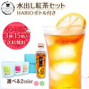TEA NAVIGATION 紅茶ギフト ティーバッグ 水出し アイスティー HARIO (ハリオ) フィルターインボトル ポータブル 400mlセット ピーチアップル マスカット アプリコット 各5包×3袋入 包装済 送料無料