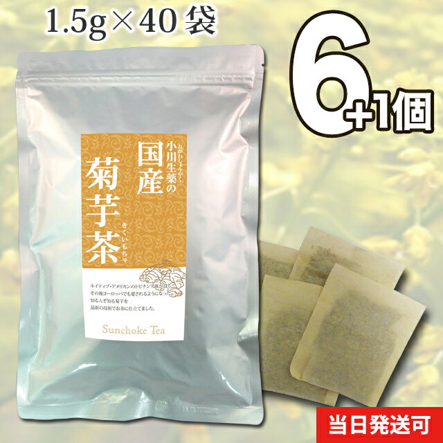 楽天株式会社　小川生薬1.5g×40袋 国産菊芋茶（きくいも茶/キクイモ茶） 小川生薬 無漂白ティーバッグ【送料無料】6個セットさらにもう1個プレゼント