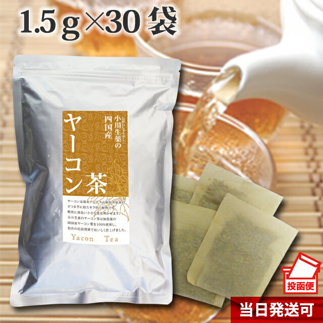 【ポスト投函便送料無料】 小川生薬 四国産ヤーコン茶 国産(四国産) 1.5g×30袋 無漂白ティーバッグ