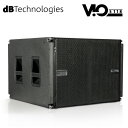 dBTechnologies VIO S118 スピーカー形式:アクティブ ホーンロード　 :フライアブル サブウーハー 周波数特性[-6dB]:36Hz 〜 Cut Freq (X-Over設定による) 周波数特性[-10dB]:33Hz (HPF) 最大 SPL:139dB LF 使用ユニット:1 × 18" ボイスコイル:4" 公称指向角度(水平):無指向性 アンプ部 アンプ形式:Class-D Digipro&#8482; G4 RMS 出力 ※120V使用時:1,600W 冷却システム:自然対流式+ファン DSP 部 コントローラー:DSP 32 bit AD/DA:24bit/96kHz リミッター:RMS、Peak、サーマル クロスオーバー周波数 LF-HF:60〜110Hz、フルレンジ LF-Xover out slope:24dB/Octave ディレイ:0〜9.9ms internal 0.1ms ステップ 入出力 音声 入力:XLR端子(メス) (バランス) 出力:XLR端子(オス) (バランス) RDNetリモートコントロール 入力:オプション(Neutrik&#174; etherCON) 出力:オプション(Neutrik&#174; etherCON) Dante 電源 入力:Neutrik&#174; powerCON TRUE1&#174;端子(着脱式) 出力:Neutrik&#174; powerCON TRUE1&#174;端子(着脱式) 電圧:AC 100〜240V (自動切替式)、50/60 Hz 消費電流 (100〜120V時):6.8A 機構部 筐体　:合板（ポリウレアコーティング） 外形寸法:720(W) × 520(H) × 695(D) mm 質量:45.1Kg *1 表記値は120V使用時の数値となります。 ※RoHSに対応しています。 ※仕様および外観は改善のため予告なく変更することがあります。 dBTechnologies プロオーディオ シリーズのフラッグシップが、VIO（ヴィオ）シリーズです。 DVAシリーズでプロオーディオ業界を圧巻したのち、満を持して、さらに高いレベルに向けて開発されたラインアレイシリーズです。 妥協なき最新のアコースティックデザイン（独自の内部音響設計と高度な音響処理を融合）による木製筐体と最先端のDSPテクノロジーがさらに大きなカバレージを実現。 音圧、カバレッジの一貫性、明瞭度、サウンドの鮮明度において優れたパフォーマンスを提供します。 アリーナ—やスタジオなど大規模会場に最適。 ・最適化されたホーンロード コンパクトかつ軽量な筐体に、フロント・ホーンロードを備えるオリジナルデザイン 1x18"のアクティブ　フロントホーンロード サブウーハーを搭載した VIO S118は、VIO（ヴィオ）ラインアレイシステムの低音域を補完するよう設計されています。 ホーンロード構造を採用することで、コンパクト、軽量を保ちつつ、長距離でもすばらしいローエンドを再現。 複数台使用して、エンドファイヤーや平置き、スタックしてカーディオイドでの設置、設定も可能。 dBTechnologies Composerソフトウェアを使用することで、常に正しい補正値（ディレイやフェイズ）を選択できます。 フライング可能なVIO S118(フロントホーンロード)とグランドスタック専用のVIO S118R(バスレフレックス)の2タイプがあります。 ・RDNet対応 RDNetポートを標準装備し、無償提供のdBTechnologies Aurora Netスピーカーマネージメントソフトウェア（Windows/Mac対応）によりリアルタイムなモニタリングおよびフルリモートコントロールが可能です。 ※ 別売オプションRDNet Control 2が必要となります。 dBTechnologies AURORA NET システム条件 対応OS:最新の対応OS情報は、AEB INDUSTRIALE社の製品ページをご覧ください。 Windows:Windows 7 SP1以降(64bit版のみ) Mac:OS X Yosemite (10.10)以降 (64bit版のみ) CPU:デュアルコアプロセッサー以上 メモリー:4GB以上を推奨 Ethernet: コネクター:RJ-45 対応規格:100BASE-TX、1000BASE-T USB: コネクター:USB Aタイプ フォーマット:USB2.0 HIGH SPEED（480Mbps） 『dBTechnologies Aurora Net』は、 別売オプションのコントロールインターフェース RDNet Control 2と併用することでネットワーク上のスピーカーシステムのモジュールや設定変更などの操作を瞬時に行い、リアルタイムなモニタリングができます。 また、Dante経由でのデジタル音声の操作も可能です※。 ※バージョンアップで対応予定。 ・直感的な操作を促すグラフィックス ・オンライン/オフラインでのプロジェクト管理 ・dBTechnologies 独自開発のDSP制御 ・Windows / Mac 対応 『dBTechnologies Aurora Net』は、 AEB INDUSTRIALE社のdBTechnologiesブランドサイトにて無償でダウンロードできます。 ※ダウンロードの際には、AEB INDUSTRIALE社のdBTechnologiesブランドサイトへのユーザー登録およびログインが必要となります。 拡張性を備えたアンプテクノロジー ・Digipro G4アンプ搭載 ・1600W RMS Amp Power ・Max SPL 139dB ・カーディオイド アレイプリセット ・Delay : 0 - 9.9ms (steps:0.1ms) ・X-over : 60-110Hz+Full range ・Polarity : 0°/ 180° ・RDNet 対応 ・Dante&#8482;(対応予定) ・ポールマウント（M20ネジ） ・設置を容易にするリギングシステム ・4点リギングポイント ・フライング可能 ・FSA-VIOL210と組合せてL210とアレイ構築可能 ・GSA-VIOL210 or DRK-210と組合わせることによりL210とグランドスタック可能 ・DSA-VIOL208、AF-V101と組み合わせることによりグランドスタック可能 主な特長 ・1 × 18" アクティブ ホーンロード サブウーハー ・1600W RMS CLASS-D Digipro&#8482; G4アンプ搭載 ・139dB SPL ・拡張カードスロット(RDNetカード標準装備) ・dBTechnologies AURORA NETリモートコントロール対応 ・レインカバー標準装備 ・VIO L210やVIO L208用のグランドスタック、サブウーハーシステムとして最適な環境を構築 Line Array/ラインアレイスピーカー(線音源) 音源となるスピーカーユニットを縦に一直線に積み重ねて配列したもの。スピーカーから出された音は円筒状に放射され、水平方向には広がるが、垂直方向にはほとんど広がらないのが特徴。余分な反射を避け、狙ったエリアへの音を放出することが可能になります。 FIR: Finite impulse response/有限インパルス応答 デジタルフィルタの特性の一つです。Professional Audio Equipment シングル アクティブ サブウーハー ラインアレイシステム フラッグシップ VIO(ヴィオ)シリーズ フライアブル アクティブ ホーンロード サブウーハー (フライング/グランドスタック) 1x18"ウーハー、 フライング可能なコンパクトかつ軽量な設計。 アリーナー、スタジアムなど大規模会場にも最適な プロフェッショナル ラインアレイ スピーカー 『VIO（ヴィオ）』シリーズは、 dBTechnologiesのフラッグシップ ファミリーです。 ・Lighter: 軽量、木製ポリウレアコーティング筐体 ・Faster： 豊富なアクセサリー、スピーディなセットアップ ・Smarter RDNetプロトコルのネットワーク制御FIRフィルター 優れたDSP処理 ・Stronger CLASS D DigiproG4アンプ搭載、 パワフルかつディテールまで 正確に再現するオーディオパフォーマンス 新鮮なデザインの木製筐体 最新世代のアンプテクノロジー 最先端DSPプログラミングで 想像を遥かに超えるサウンドを RDNet対応 スピーカー システム マネージメント ソフトウェア AuroraNetに対応 卓越したサウンドパフォーマンスで 多用途に適応する汎用性の高い 1 × 18" 1600W RMS CLASS-D Digipro&#8482; G4アンプ搭載 より力強いボトムエンド 139dB　SPL フライング機能搭載のVIO L210と同サイズ VIO S118R(バスレフレックス)はグランドスタック専用 拡張カードスロット(RDNetカード標準装備) AURORA NETリモートコントロール対応 レインカバー標準装備 VIO L210やVIO L208用のフライング/グランドスタック、 サブウーハーシステムとして最適な環境を構築 dBTechnologies（ディービーテクノロジーズ）は、 1974年に電気エンジニアリング会社として創業した AEB INDUSTRIALE社（本社：イタリア・ボローニャ）の オリジナルブランドとして 1990年に市場に初登場して以来、 その高い技術力に裏付けされた高品質な デジタルアンプを搭載したアクティブスピーカーが 世界100ヶ国以上で高い評価を受けており、 アリーナ、放送局、ホール、劇場など 様々な場所で使用されています。 お取り寄せ製品です。 メーカー側での欠品がある場合などは お時間がかかる場合がございます。 その場合は個別にご連絡いたします。 画像は、イメージです。