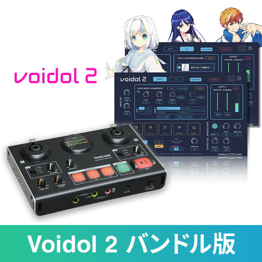 TASCAM(タスカム) MiNiSTUDIO CREATOR US-42-Black【Voidol2バンドルセット】