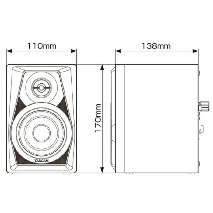 TASCAM 2ウェイパワードモニタースピーカー VL-S3サムネイル3