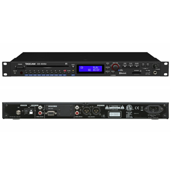 TASCAM(タスカム) CD-400U1Uラックマウント(リモコン付属)