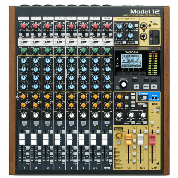 TASCAM(タスカム) Model 12 12トラックMTR USBオーディオインターフェース DAWコントローラー HUI/MCU MIDI Pro Tools Logic Pro Cubase