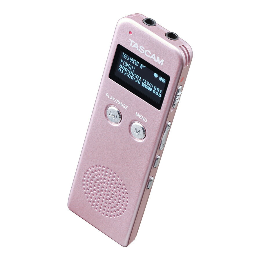TASCAM(タスカム) VR-03-P ワイドFMラジオ搭載 ボイスレコーダー ピンク ICレコーダー 会議録音 議事録 ボイスメモ 備忘録 音楽プレーヤー 小型 日本メーカー スピーカー付