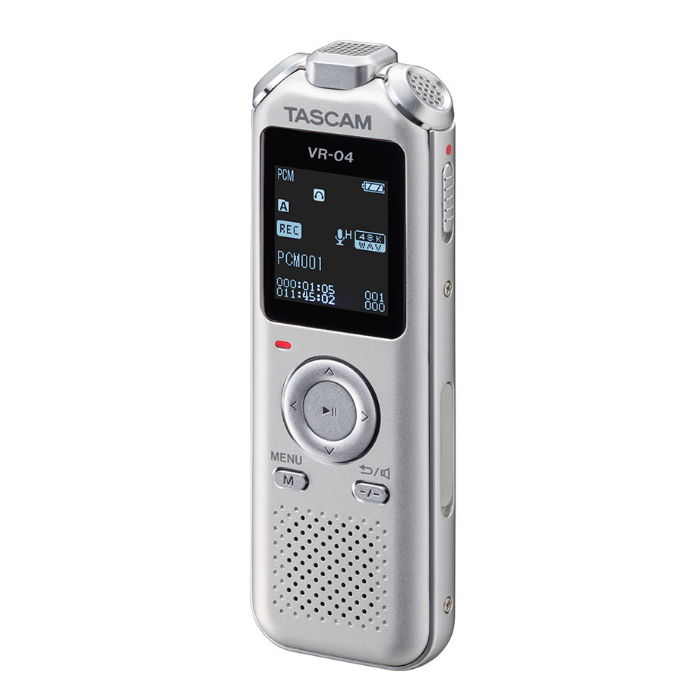 TASCAM(タスカム) VR-04-S ワイドFMラジオ搭載 ボイスレコーダー シルバー ICレコーダー 会議録音 議事..