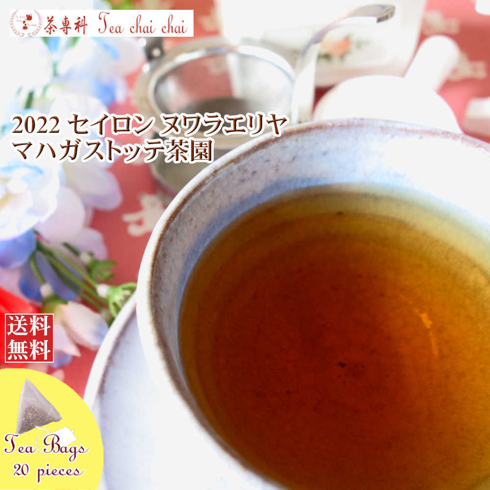 紅茶 ティーバッグ 20個 ヌワラエリヤ マハガストッテ茶園 BOPA/2022【送料無料】 セイロン メール便 紅茶専門店