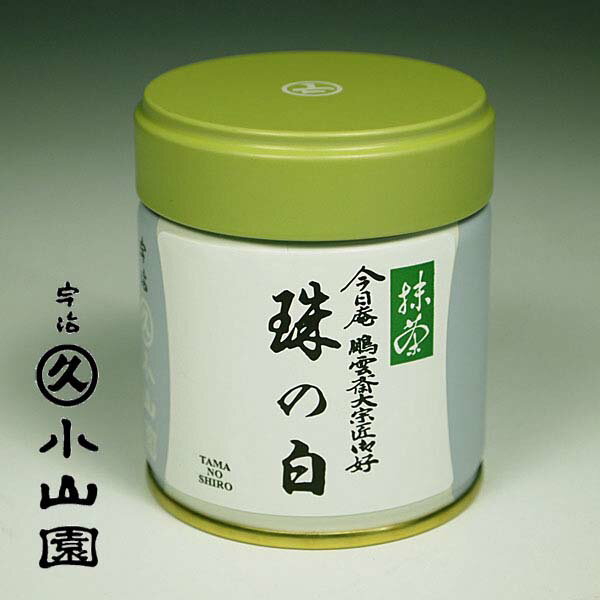 宇治 丸久小山園　裏千家 鵬雲斎大宗匠御好 抹茶　珠の白 40g缶入り 薄茶用 お茶事 お茶会 お稽古 ご自宅用 ギフト 国産 1