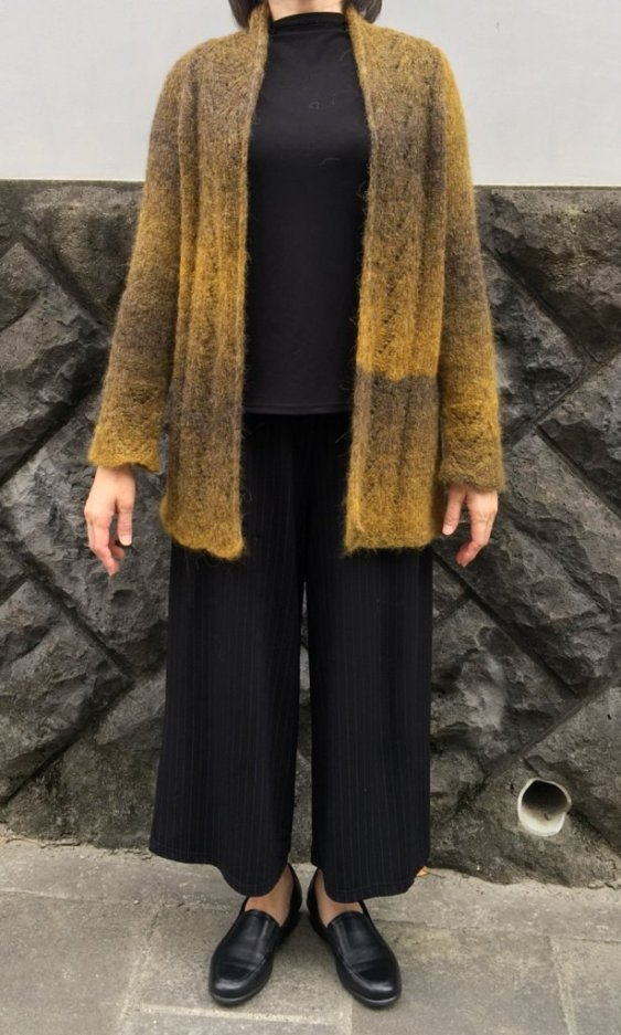 毛糸 アルパカレジェーログラデーションで編むロングカーディガン ハマナカ・リッ...