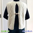 ●編み針セット●毛糸 ソノモノアルパカウールで編むバックスリットが素敵なベスト 手編みキット ハマナカ 無料編み図 編み物キット