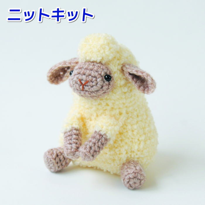 アキコ堂さんデザイン！ 毛糸 ボニーループで編むひつじのあみぐるみ ハマナカ 動物 無料編み図 編み物..