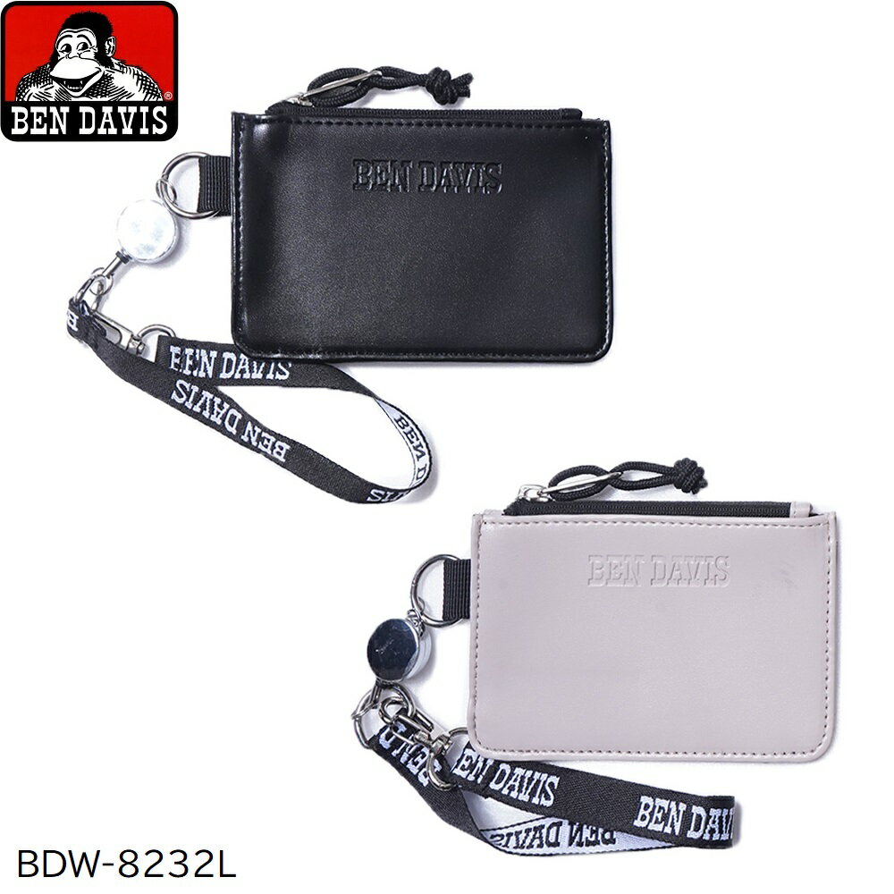 BEN DAVIS ベンデイビス パスケース IC ID カードケース リール付 定期入れ 小銭入れ付 メンズ レディース 合成皮革 カード入れ BDW-8232Lのサムネイル