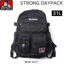 BEN DAVIS ベンデイビス リュック 大容量 31L 黒 撥水加工 レディース メンズ シンプル バッグ デイパック バックパック ストロングデイパック BDW-8311