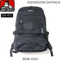 BEN DAVIS ベンデイビス リュック 大容量 拡張型 29-41L 黒 撥水加工 レディース メンズ シンプル バッグ バックパック エクスパンションデイパック BDW-8361