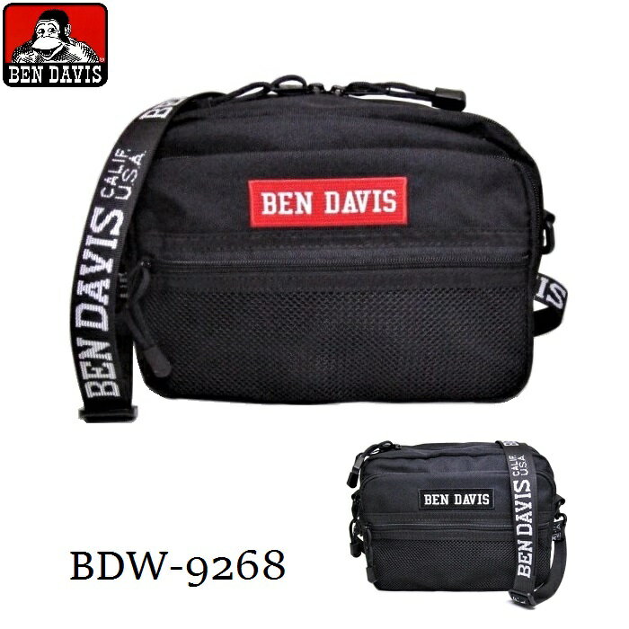 BEN DAVIS ベンデイビス ショルダーバッグ 横型 ボックスロゴ ポーチ メンズ レディース 斜め掛け 肩掛け『小さめサイズ』 BDW-9268