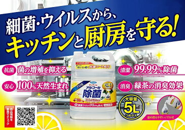 【3個セット】キッチン用 アルコール除菌スプレー つめかえ用 5L 3個 日本製 フマキラー