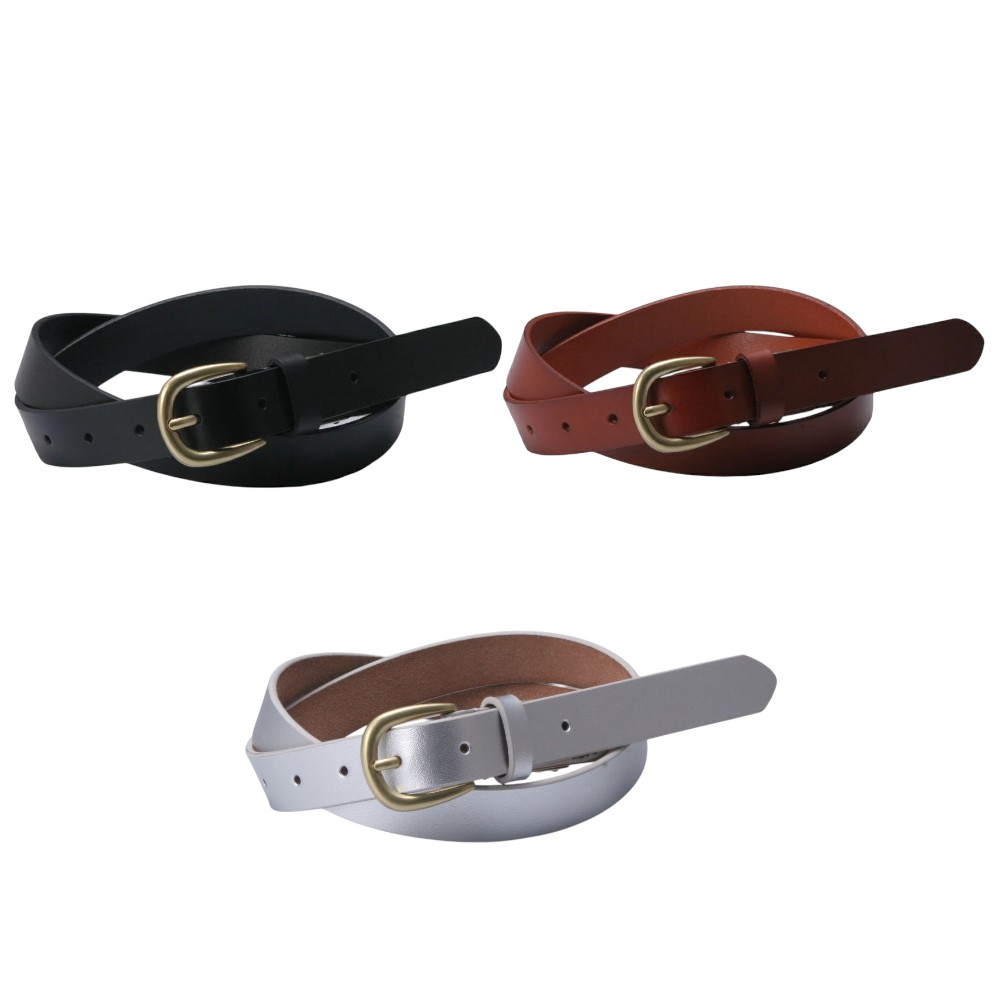 Hawk Company ホークカンパニー 25mm レザーベルト 本革 細み 細い ゴールド メンズ レディース ユニセックス FAUCON 1022