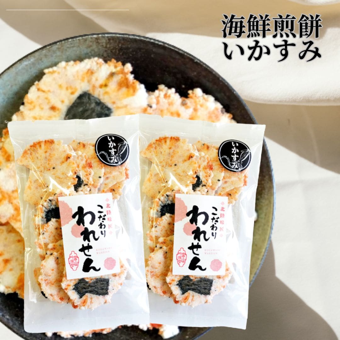 せんべい 訳あり いかすみ 2袋 セット イカ墨 送料無料割れせんべい 海鮮せんべい ワケあり おせ ...