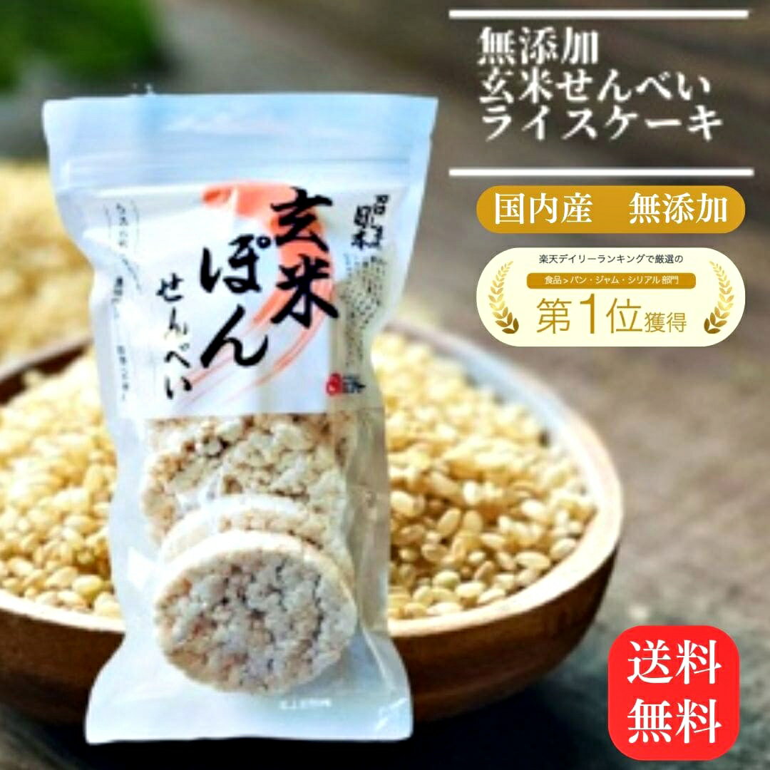 ライスケーキ 無塩 ライス ケーキ 玄米 無添加 せんべい 【計35枚】 送料無料 ポン菓子 お菓子 子供 無添加食品 玄米食 ヴィーガン ビーガン ぽんせんべ...