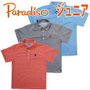 春夏／PARADISO／パラディーゾ／ジュニア処分2,980円均一 1枚から2枚は送料がかかります。3枚以上同時購入記載ウエアで宅配便送料サービス（沖縄別途、離島は不可）（ネコポス発送不可） 　　　　　　　　 XSJ02A 本体価格￥5,500（消費税別） ●サイズ：身長130cm/身巾40cm、肩巾31cm、袖丈16cm、身丈52/55cm 　　　　　身長140cm/身巾43cm、肩巾33cm、袖丈17cm、身丈55/58cm 　　　　　身長150cm/身巾46cm、肩巾35cm、袖丈18cm、身丈58/61cm ●本　体：ポリエステル100％（鹿の子） ●　色　：BL（ブルー）、NA（ネイビー）、SO（ストロングオレンジ） 半袖ボタンダウンシャツ、吸汗速乾・UVカット Made in china ※パラディーゾロゴ新作です。PARADISOの新しいマークは「P-Bird」 「P・R・D・S」の文字を使用してインコに見立て、遊び心あふれるデザインです。