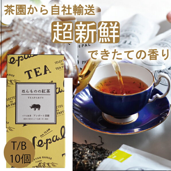 【無農薬】【ほんものの紅茶　黄　ティーバッグ（10個）箱入り】　イラム紅茶　アンボート茶園　ネパー..