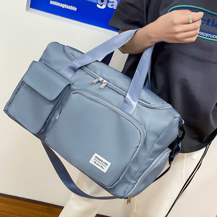 楽天市場】ボストンバッグ ナイロン（カラーブルー）（レディース