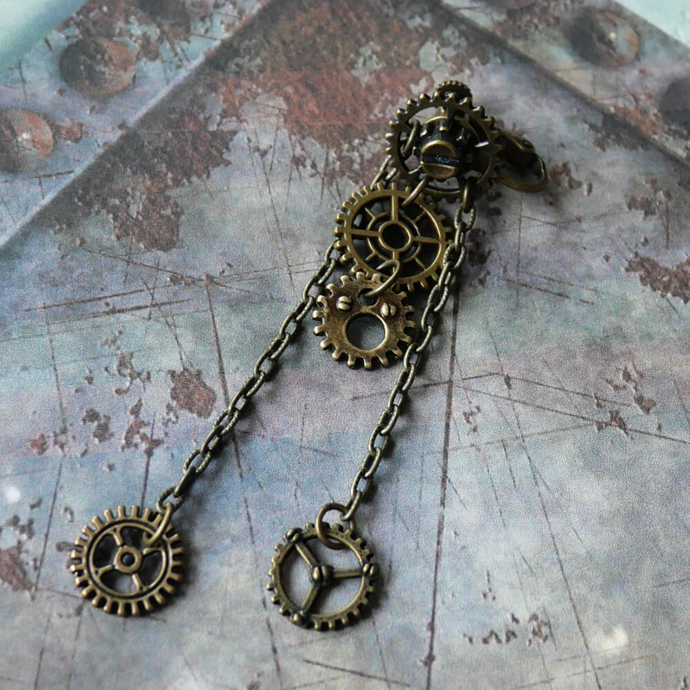 Rakuten - 【steampunk】歯車 スチームパンク サイド イヤリング 片耳タイプ