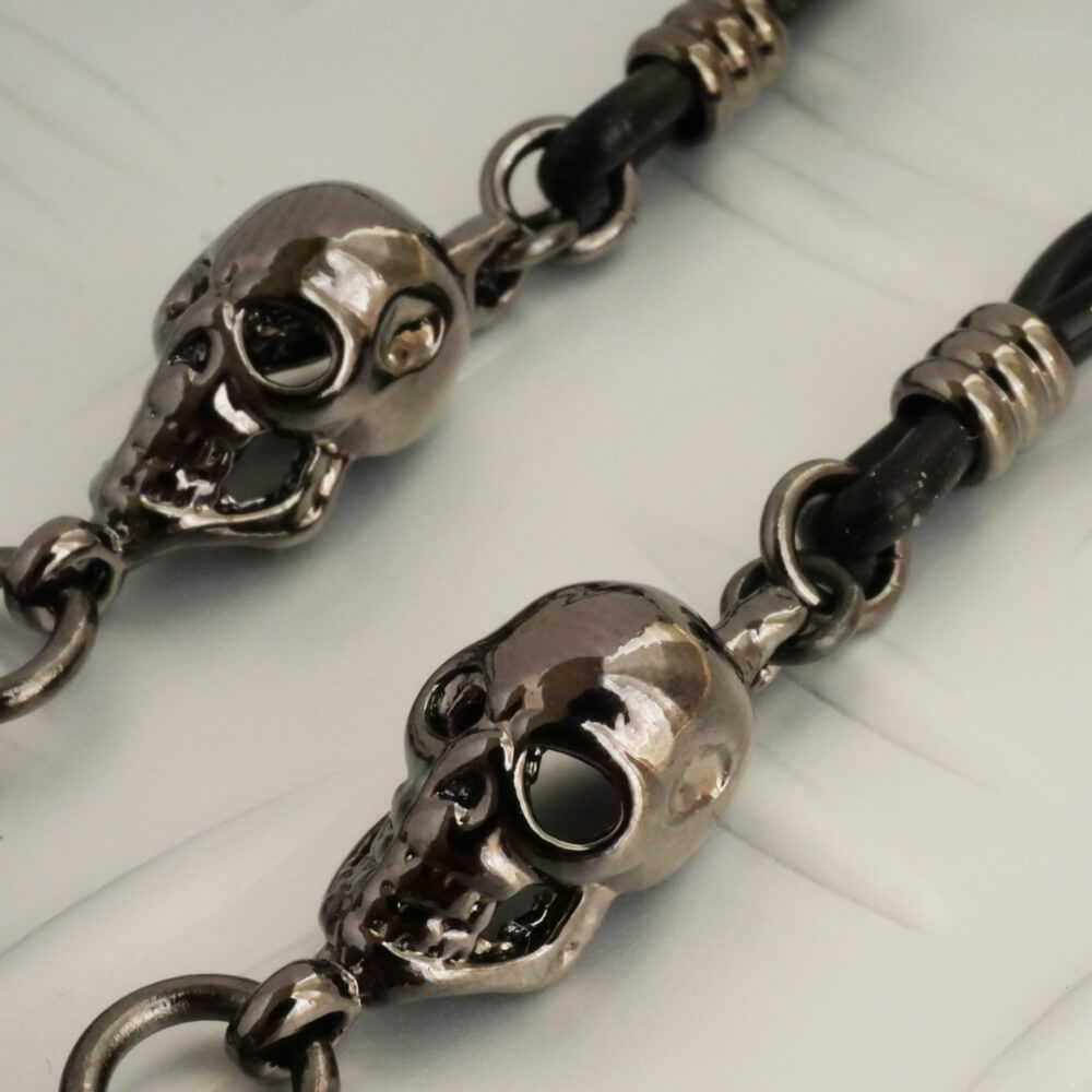 【ゴシックパンク】ダブルドクログラスコード・めがねチェーン ビーズ パール スワロ シリコン レディ..