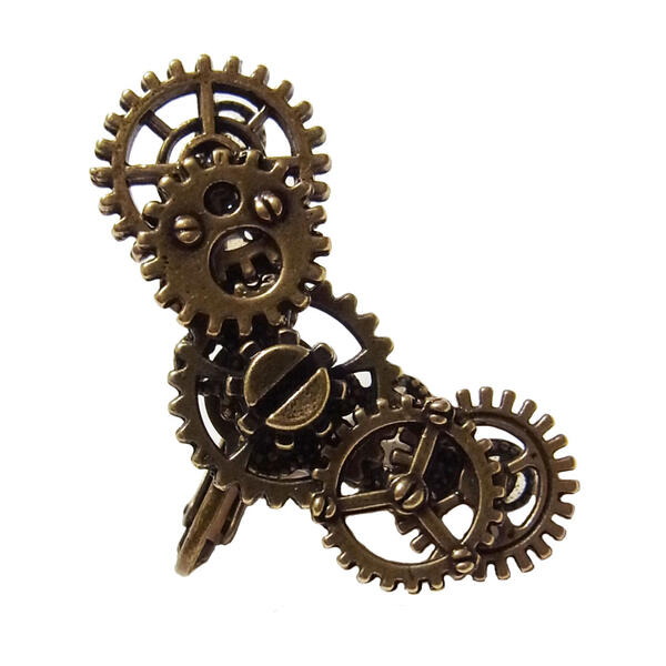 steampunk 歯車 ギア スチームパンク アンティーク イヤリング (片耳タイプ)