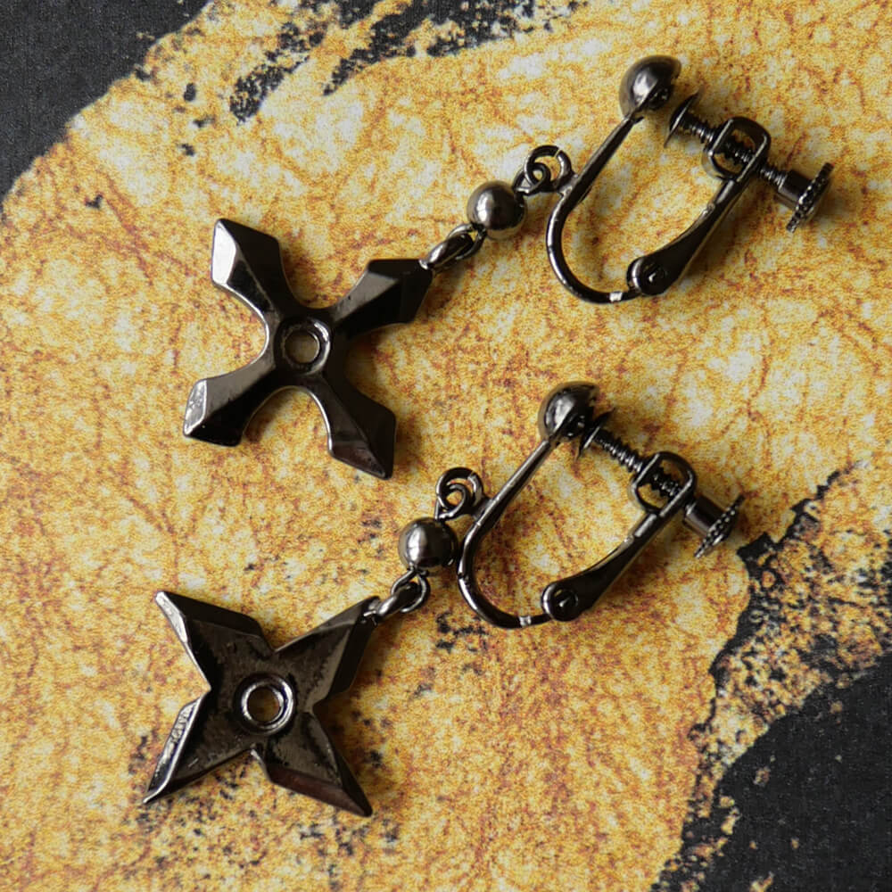 楽天市場】忍者ピアス（カラーブラック）（ジュエリー・アクセサリー