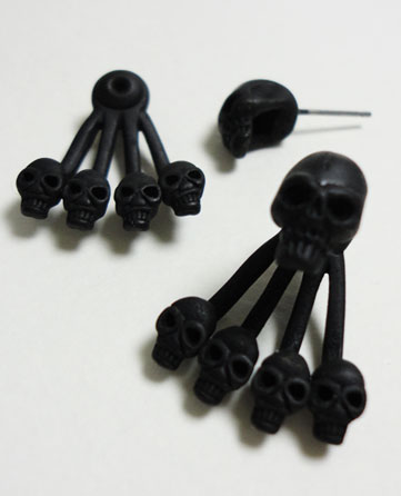 【パンク系】5髑髏ピアス ゴスロリ(4.0)