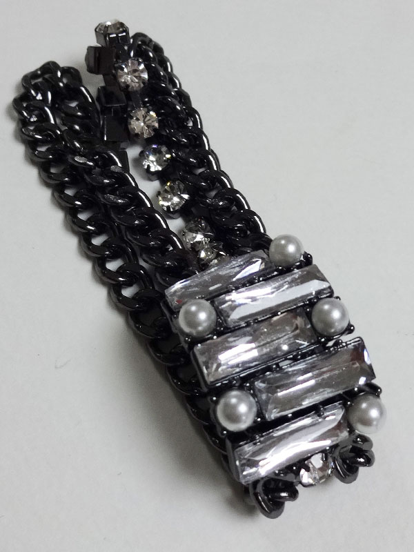 ラインストーン チェーン ブレスレット