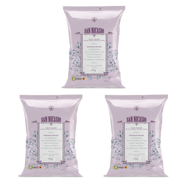 NEW サンニカシオ プレーン味ポテトチップス40gx3袋