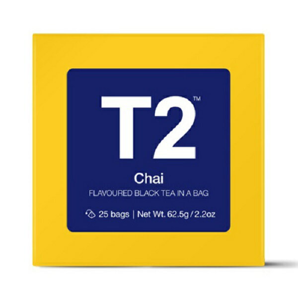 T2 tea チャイ Chai 62.5g (2.5g×25P) 紅茶 ティーバック ギフト プレゼント 誕生日 母の日 バレンタイン ホワイトデー