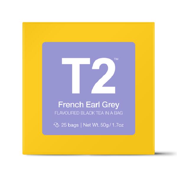 T2 tea フレンチアールグレイ French Earl Grey 50g (2g×25P) 紅茶 ティーバック ギフト プレゼント 誕生日 バレンタイン ホワイトデー