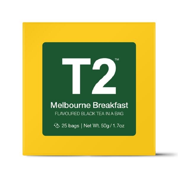 T2 tea メルボルンブレックファースト Melbourne Breakfast(バニラ) 50g (2g×25P)紅茶 ティーバック ギフト プレゼント 誕生日 母の日 バレンタイン ホワイトデー