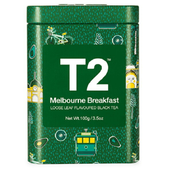 T2 tea メルボルンブレックファースト Melbourne Breakfast (バニラ) 100g 紅茶 リーフティー ギフト プレゼント　誕生日 バレンタイン ホワイトデー