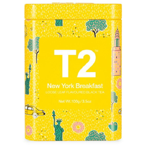 T2 tea ニューヨークブレックファーストNew York Breakfast(シナモン＆バニラ) 100g 紅茶 リーフティー ギフト プレゼント 誕生日 バレンタイン ホワイトデー