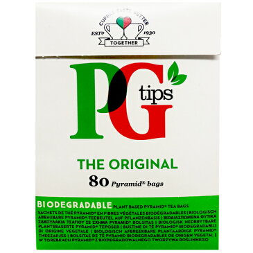 PG Tips ピージーティップス オリジナル ピラミッド型　ティーバッ　80袋入　 tea bag 英国　午後の紅茶　ティータイム　イギリス、パーティー　ミルクティー　プレゼント　おみやげ　ギフト