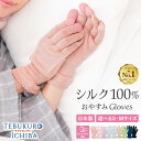 【週間&デイリー1位】シルク100% おやすみ手袋 日本製 タッチパネル対応 2サイズ 送料無料 ハンドケア スマホ おやすみグローブ 手袋 ニット シルク 絹紡糸 抗菌 保湿 乾燥 手荒れ 睡眠 ナイト 就寝用手袋 シルク手袋 レディース