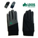【17&18日限定★10%OFFクーポン】メンズ LOGOS ロゴラバープリント 手袋 滑り止め 裏ボア 防寒 保温 紳士 男性 グローブ すべり止め 冬 暖か...