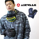 防水 防風 手袋 メンズ スノーグローブ AIRWALK チェック柄 ベルト付き 手袋 防寒 スベリ止め 暖かい あたたかい 男性 紳士 自転車 バイク 雨 雪 冬 通勤 通学 アウトドア スキー スノーボード スキーグローブ スノーグローブ エアウォーク