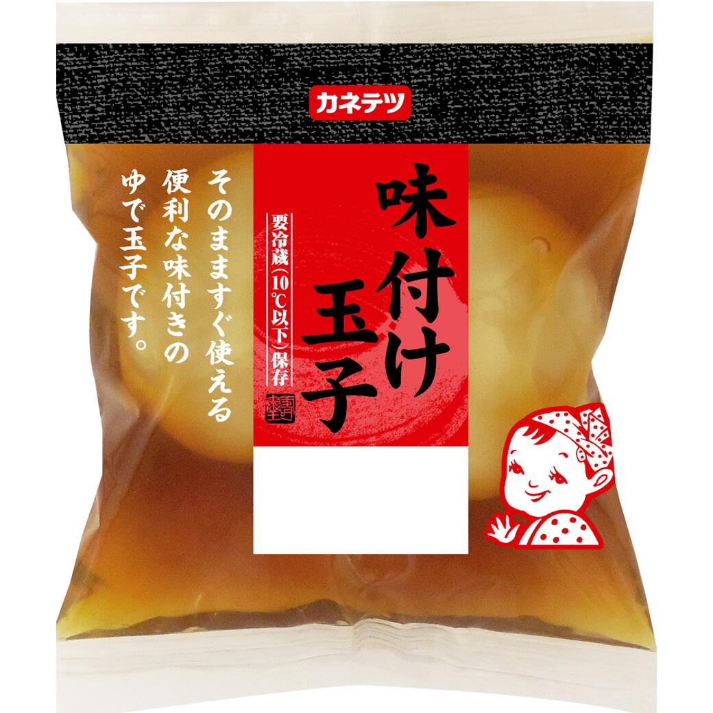 じっくり味をしみこませたゆで玉子です。おでんや麺類のトッピングに。 商品詳細 ※商品の改訂等により、商品パッケージの記載内容と異なる場合があります。 必ずお持ちの商品の表示をご確認ください。 名称 味付け玉子 内容量 2個 原材料 鶏卵（国産）、調味たれ（しょうゆ、米発酵調味料、食塩、魚介エキス調味料、昆布エキス、しいたけエキス）、しょうゆ加工品（しょうゆ、砂糖）／調味料（アミノ酸）、pH調整剤、グリシン、（一部に卵・小麦・さば・大豆を含む） アレルギー物質 卵・小麦・さば・大豆 賞味期限 製造日より30日間（22日以上のものを出荷） ※「出荷日」が起算日となるため、お届けした時点では数日経過しております。 お届け 冷蔵便 販売者 カネテツデリカフーズ株式会社 〒658-0033 兵庫県神戸市東灘区向洋町西5丁目8番地