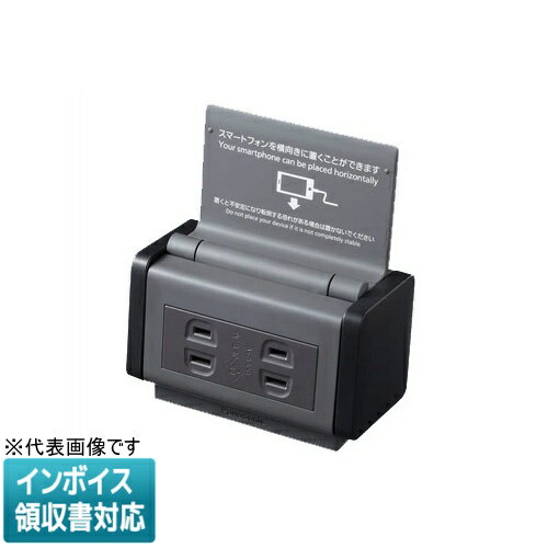 [法人限定] WK1602HK グレー パナソニック カバー付露出コンセント スタンド機能付 扉付ダブルコンセント [ WK1602HK ]